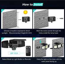 Load image into Gallery viewer, Lifespace 210 LED 600lm Solar Security Flood Light With 3 Heads - Lifespace