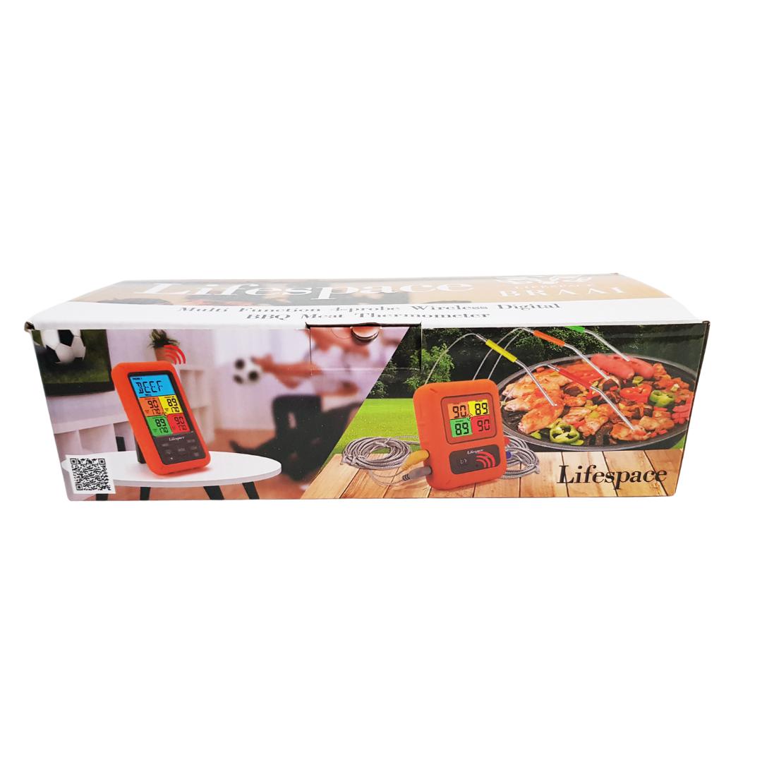 Lifespace 4 Probe Wireless Thermometer - Orange - Lifespace