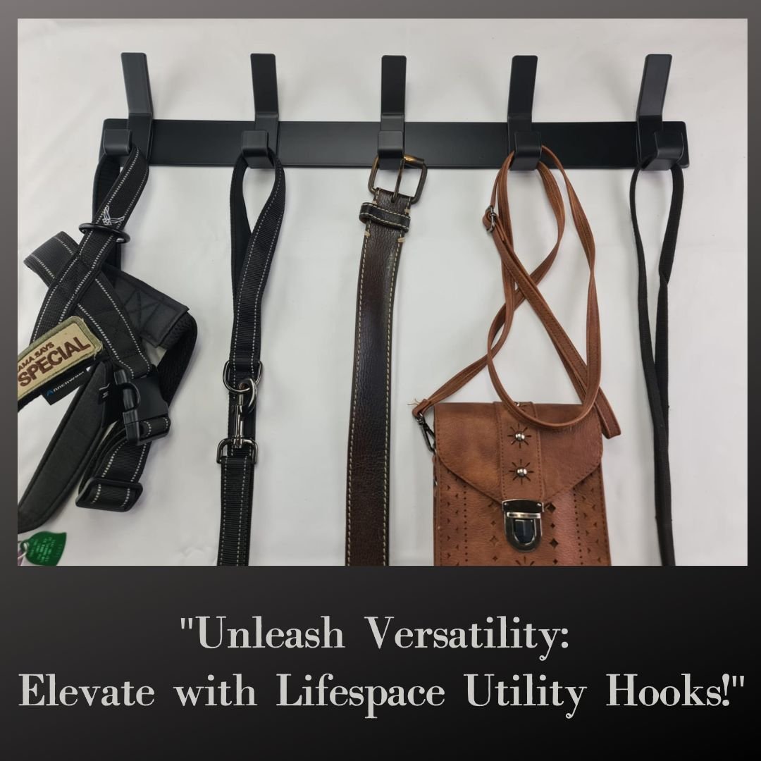 Lifespace 600mm Rustic Industrial Bespoke Utility Hook - 5 hooks - Lifespace