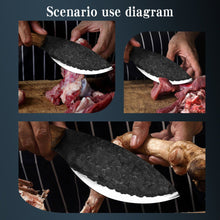 Load image into Gallery viewer, Lifespace 6,5&quot; Hammered Black &#39;Dog Leg&#39; Bone Cutter with Sheath - Lifespace