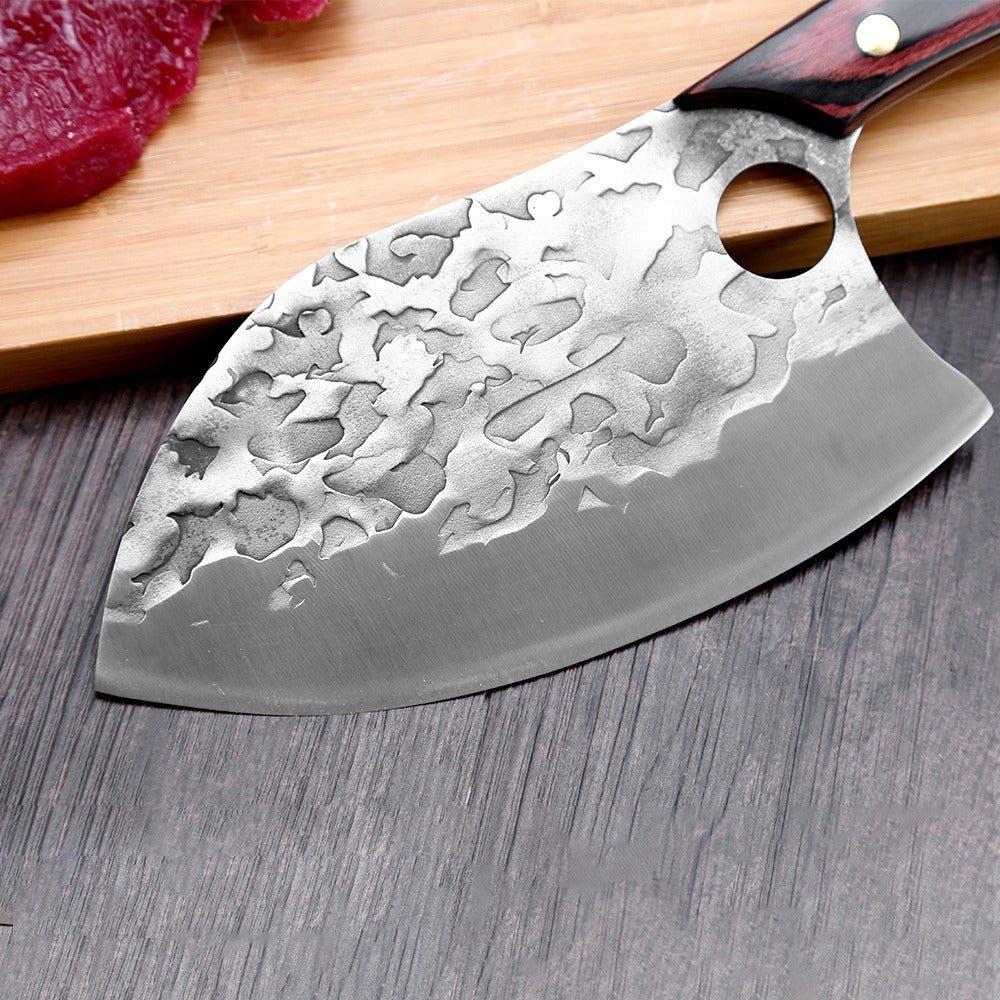 Lifespace 7" Peach Hammered Braai Cleaver with Hole - Lifespace