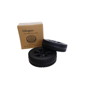Lifespace 7" Universal Braai Replacement Wheels with 10mm Hole - Sold / Pair - Lifespace