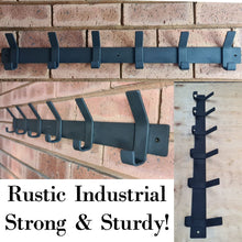 Load image into Gallery viewer, Lifespace 750mm Rustic Industrial Bespoke Utility Hook - 6 hooks - Lifespace