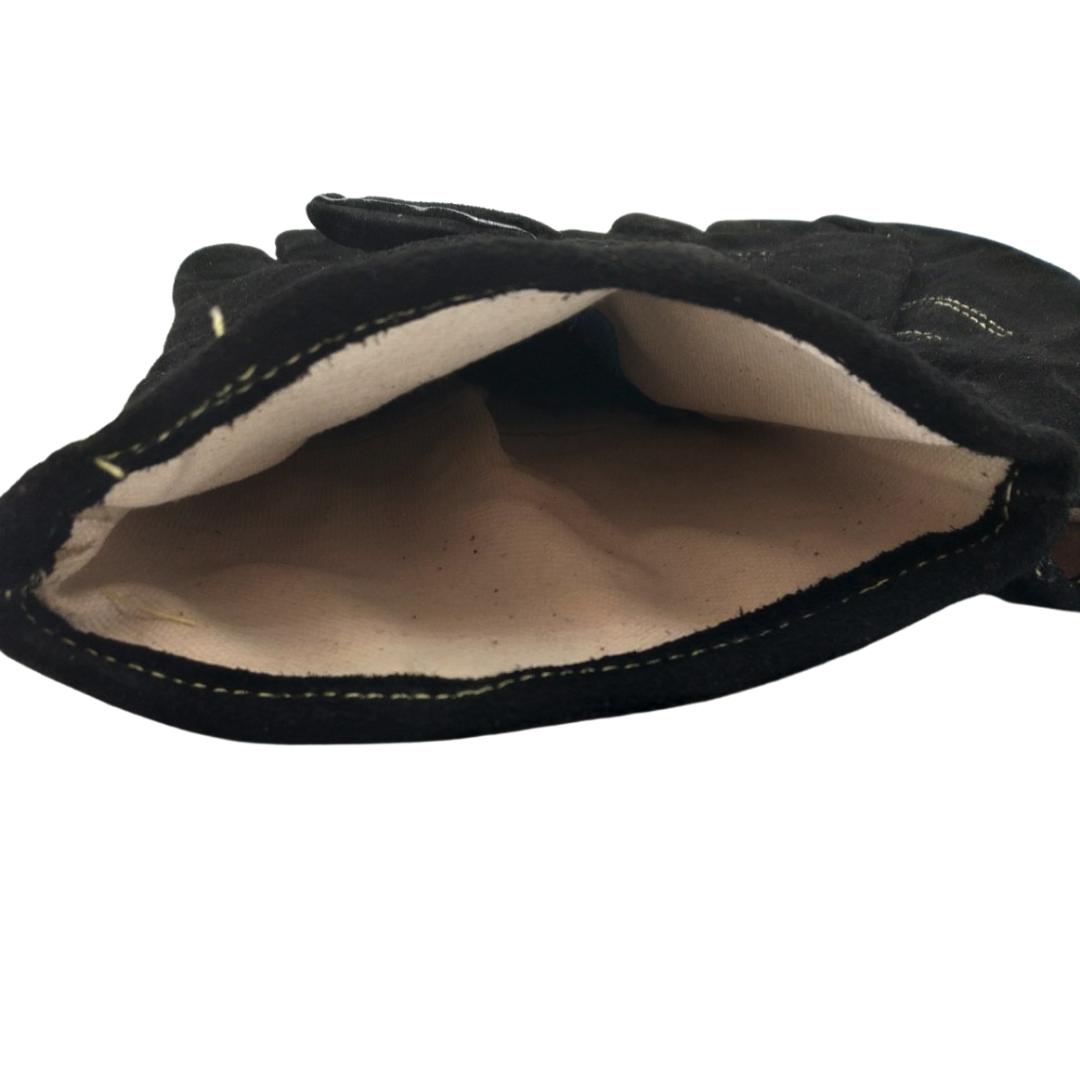 Lifespace Black Leather Braai Gloves - lined for extra comfort. EXCELLENT QUALITY! - Lifespace