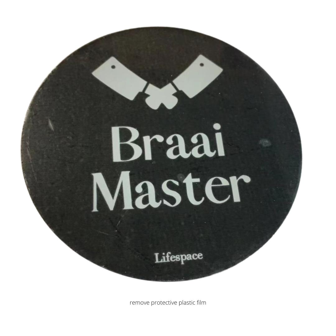Lifespace "Braai Master" Drinks Coasters - Set of 6 - Lifespace