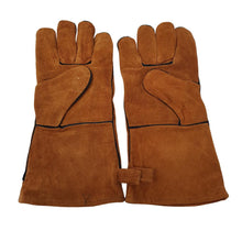 Load image into Gallery viewer, Lifespace Brown Leather Braai Gloves - lined for extra comfort - Lifespace