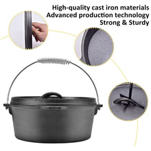 Load image into Gallery viewer, Lifespace Cast Iron Dutch Oven Bread Pot 24,5cm - Lifespace