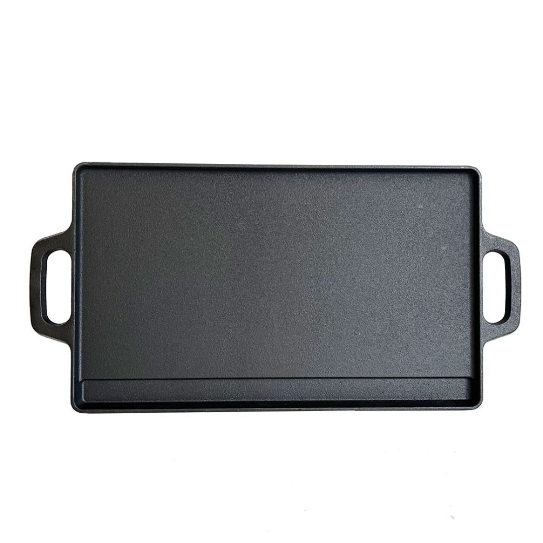 Lifespace Cast Iron Reversible Griddle Plate Pan - Lifespace