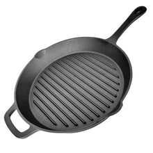 Load image into Gallery viewer, Lifespace Cast Iron Round Griddle Pan 28cm - Lifespace