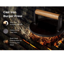 Load image into Gallery viewer, Lifespace Cast Iron Smash Burger Press - Round - Lifespace