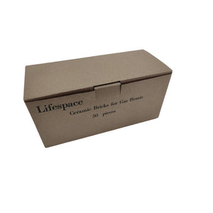 Lifespace Ceramic Bricks for Gas Braais - 50 pieces - Lifespace