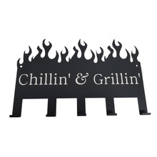 Load image into Gallery viewer, Lifespace &quot;Chillin&#39; &amp; Grillin&#39;&quot; Braai 5 Hook Utility Rack - Lifespace
