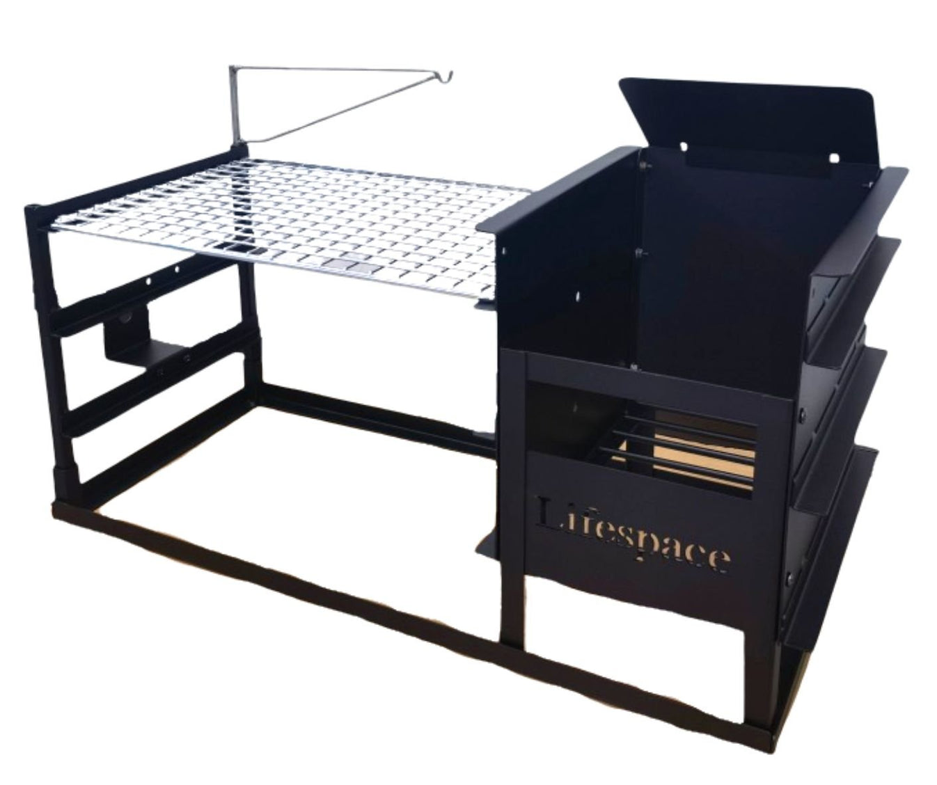 Lifespace Ember Maker Braai & Grid w/ Potjie Hook & Rotisserie Bracket