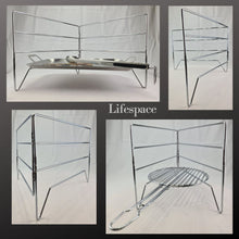 Load image into Gallery viewer, Lifespace Folding Grid Stand - Chrome - Lifespace