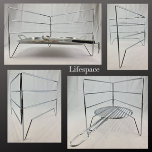 Lifespace Folding Grid Stand - Chrome - Lifespace