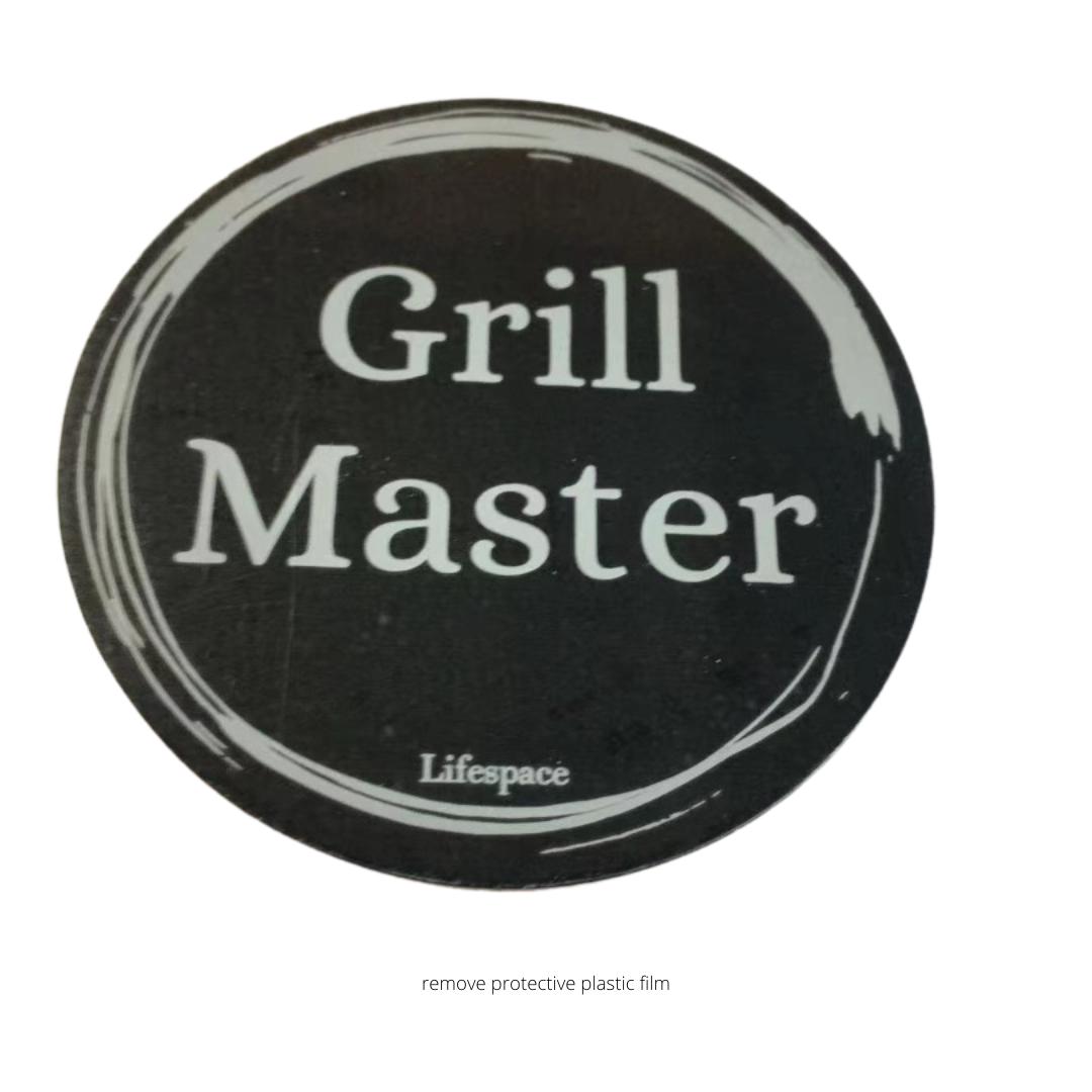 Lifespace "Grill Master" Drinks Coasters - Set of 6 - Lifespace