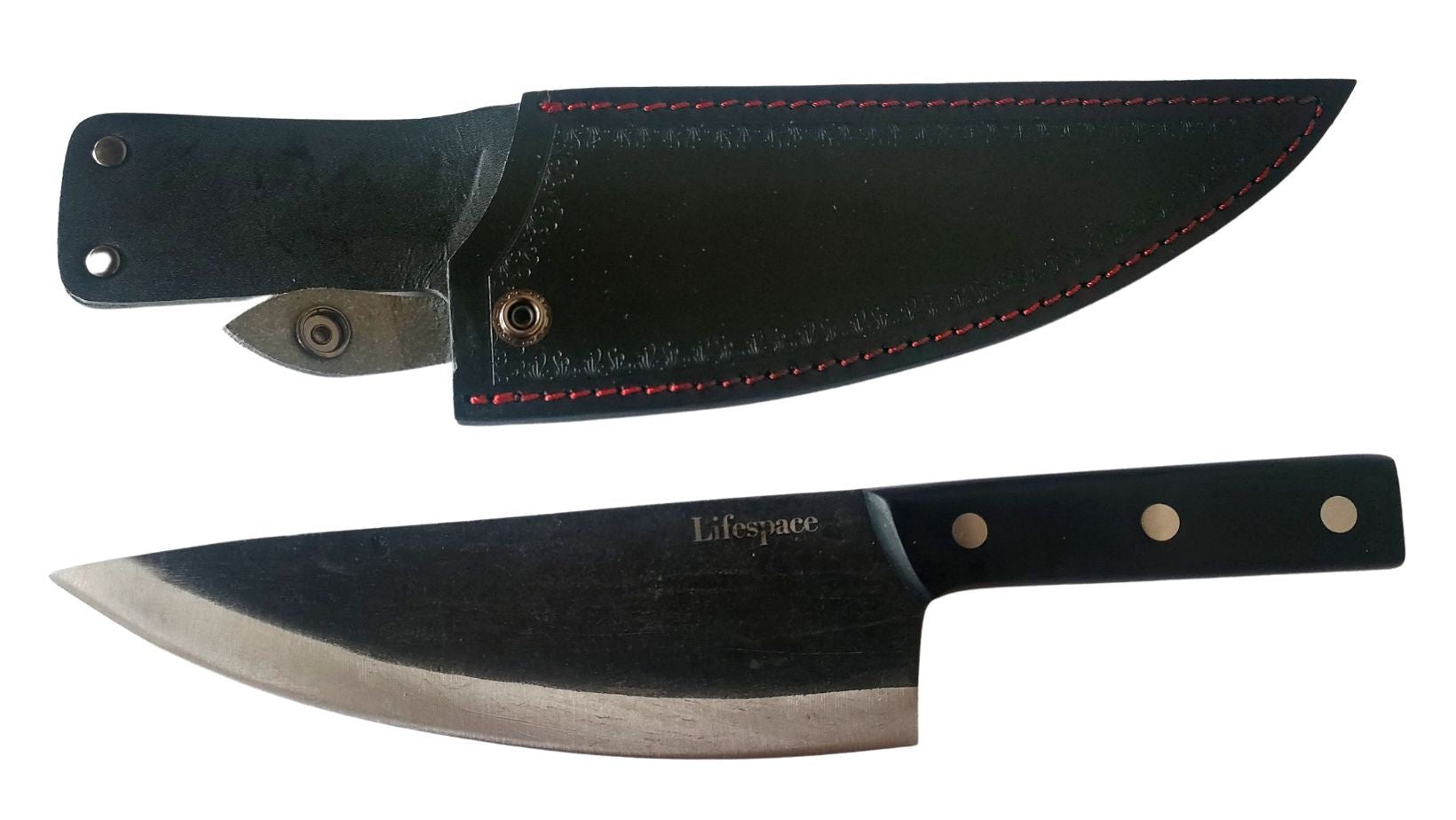 Lifespace Hand Forged Serbian Outdoor Butcher Knife with Leather Sheath - Lifespace