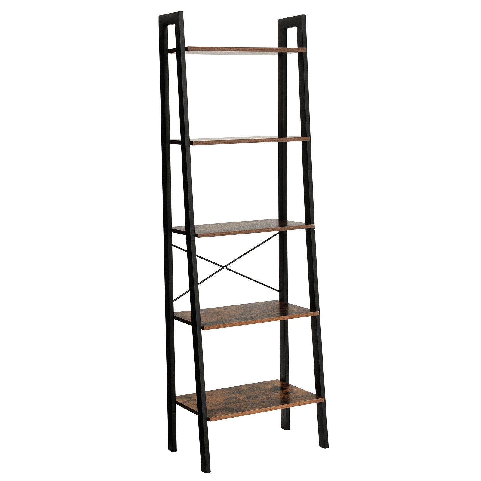 Lifespace Industrial Rustic 5 tier Ladder Shelves - Lifespace