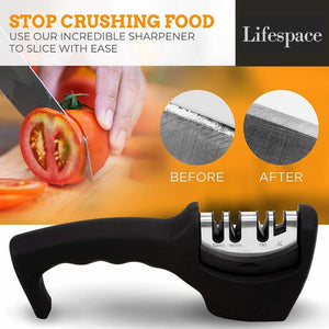 Lifespace Knife Sharpener with Cut Resistant Safety Glove - Lifespace