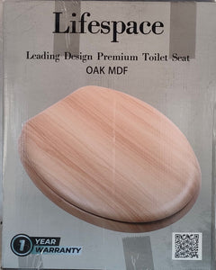 Lifespace Leading Design Premium Wood Toilet Seat - Oak - Lifespace