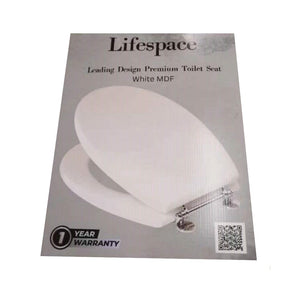Lifespace Leading Design Premium Wood Toilet Seat - White - Lifespace