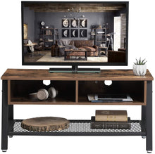 Load image into Gallery viewer, Lifespace Living Room Industrial Style Brown Wood Metal TV Stand Cabinet - Lifespace