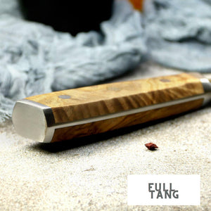 Lifespace Luxury 5" Utility Olive Wood Full Tang Damascus Knife - Lifespace