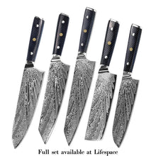 Load image into Gallery viewer, Lifespace Modern Damascus Full Tang 8&quot; Chef Knife w/ Honeycomb Handle - Lifespace