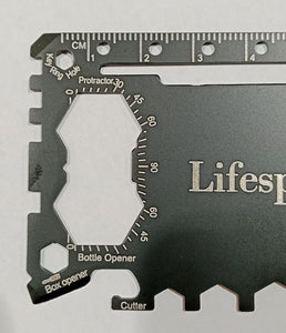 Lifespace Ninja Super Survival Stainless Steel Multi Tool Wallet Card - Lifespace