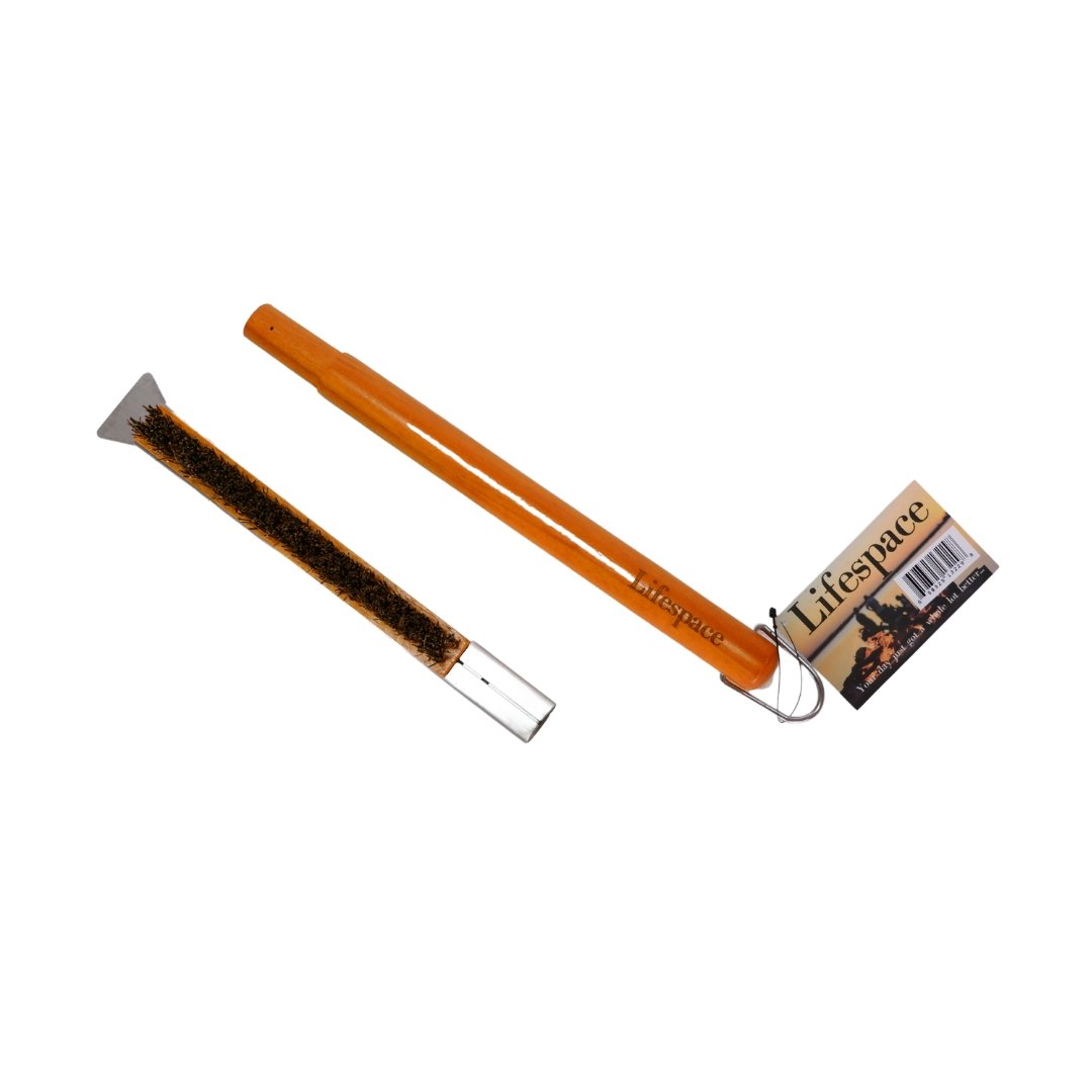 Lifespace Pizza Stone Cleaning Brush with Scraper - Lifespace