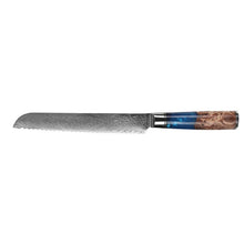 Load image into Gallery viewer, Lifespace Premium 7,5&quot; Bread Knife w/ Resin Handle &amp; Full Tang Damascus Blade - Lifespace