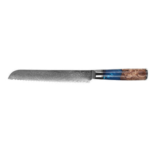 Lifespace Premium 7,5" Bread Knife w/ Resin Handle & Full Tang Damascus Blade - Lifespace
