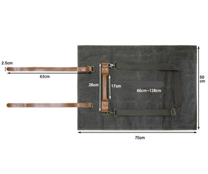 Lifespace Premium Leather & Waxed Canvas Utensil & Knife Roll - 8 Slots & Zip Pouch - Lifespace