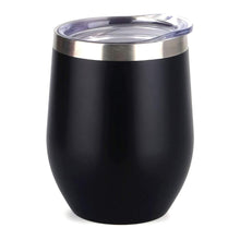 Load image into Gallery viewer, Lifespace Premium Stainless Steel Matt Black Double Walled Wine Cups / Mug - Pair - Lifespace