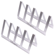 Load image into Gallery viewer, Lifespace Premium Stainless Steel T-Bone / Chop Rack - 4 Slot (2 pack) - Lifespace