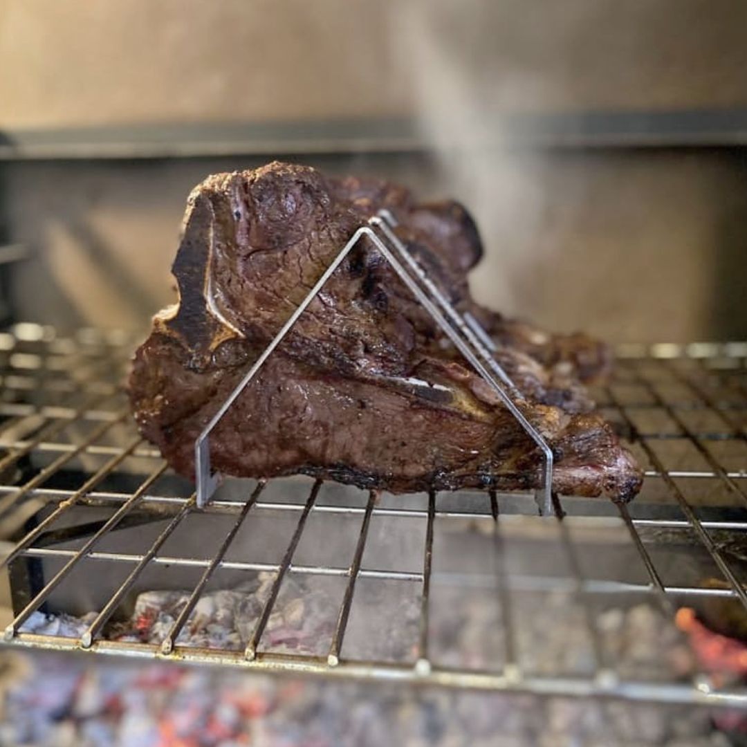 Lifespace Premium Stainless Steel T-Bone / Chop Rack - 4 Slot - Lifespace