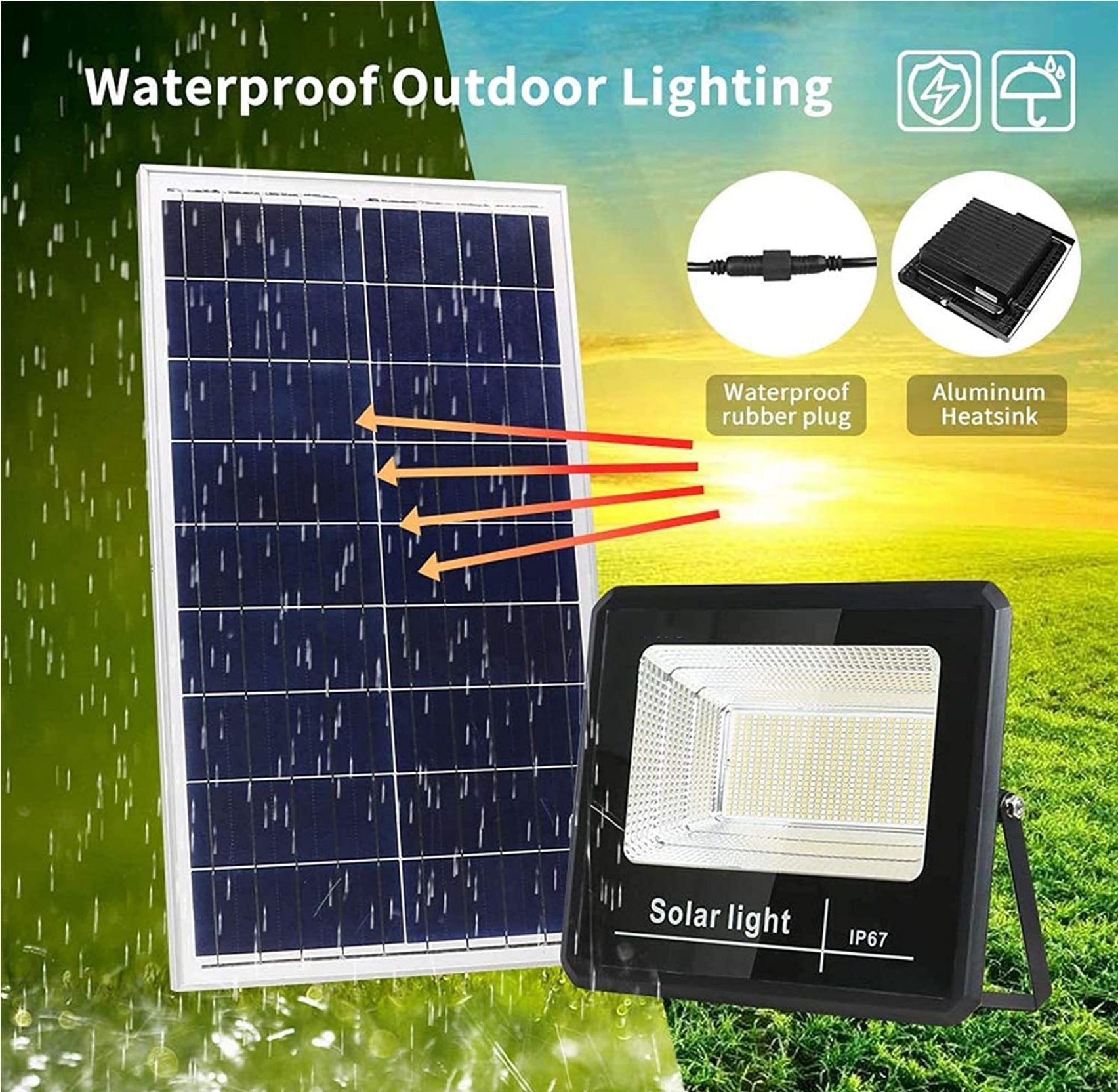 Lifespace Quality 45w Solar Street Lamp / Flood Light - Lifespace