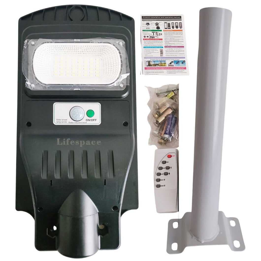 Lifespace Quality Solar Street Light with Mounting Pole - 50 watts - Lifespace