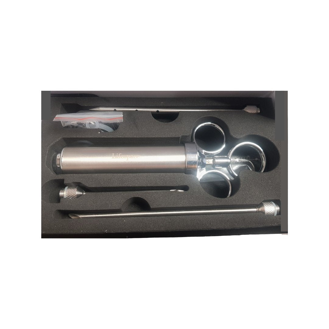 Lifespace Quality Stainless Steel Meat Marinade Injector Set - Lifespace