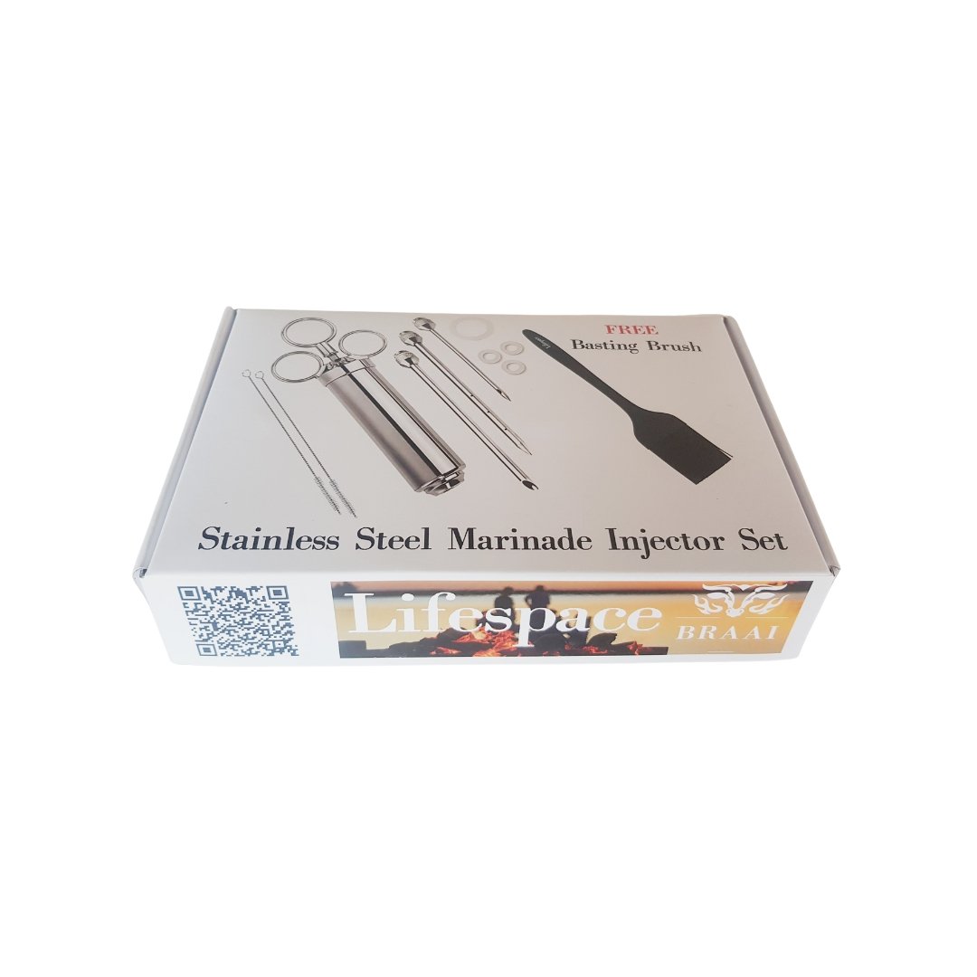 Lifespace Quality Stainless Steel Meat Marinade Injector Set - Lifespace