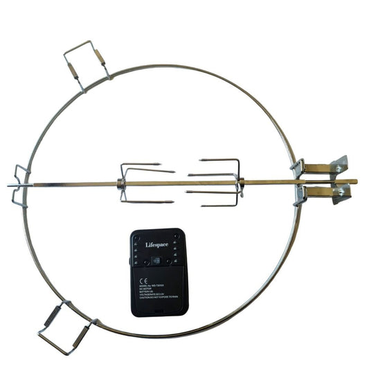 Lifespace Rotisserie Ring for 57cm Kettle Braai with Motor, Shaft & Prongs - Lifespace