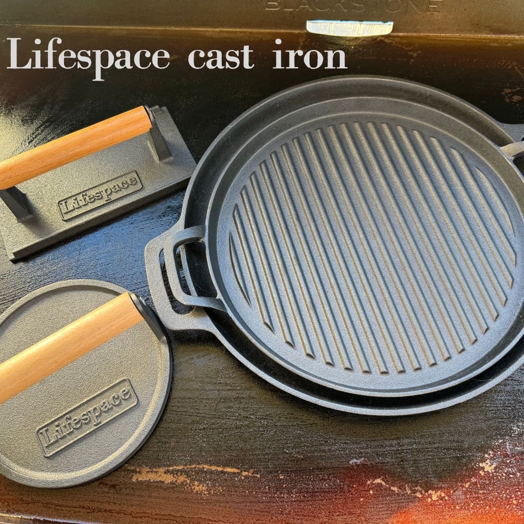 Lifespace Round Flat Grill Pan - 35cm - Lifespace
