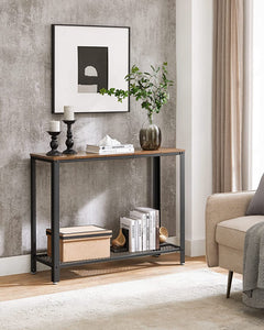 Lifespace Rustic Industrial 2 Tier Console Hall Table - Lifespace