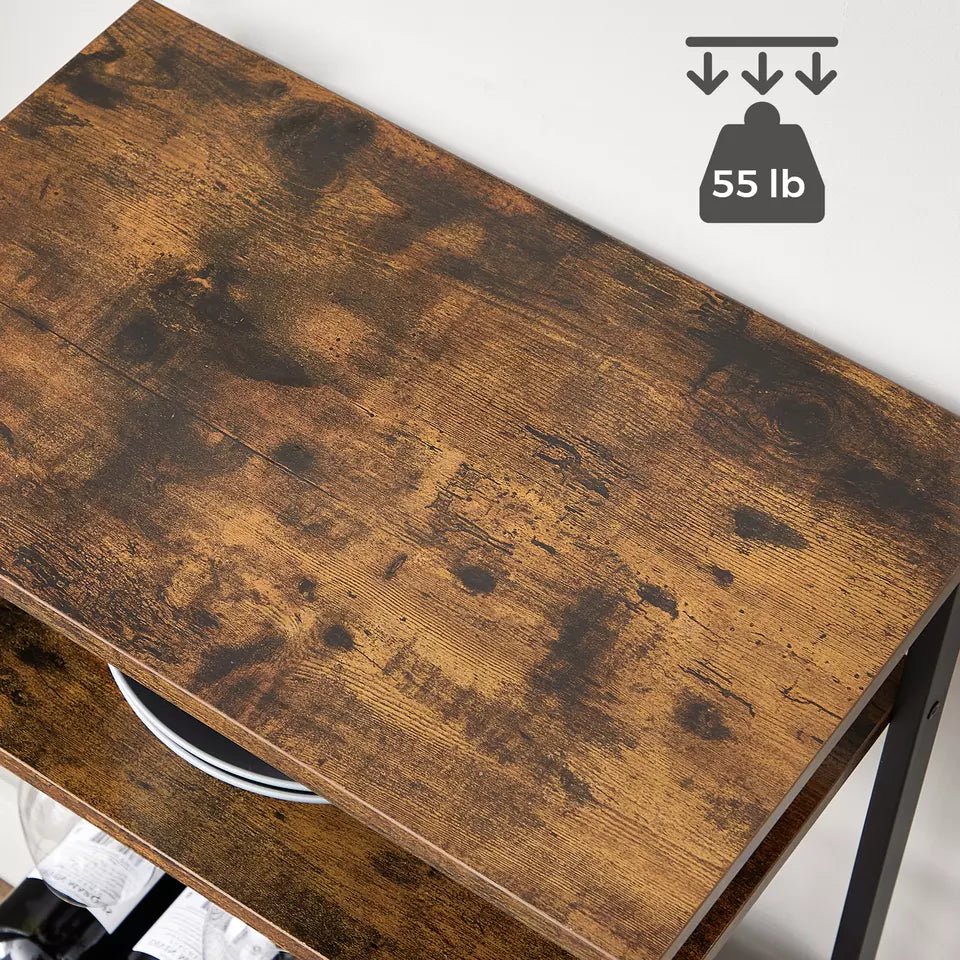 Lifespace Rustic Industrial 20 Bottle Wine Rack - Lifespace