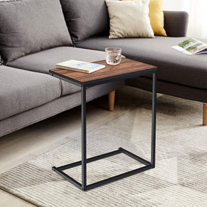 Lifespace Rustic Industrial C Shape Sofa Side Table - Lifespace