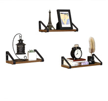 Load image into Gallery viewer, Lifespace Rustic Industrial Floating Display Shelf Set - 3 shelves - Lifespace