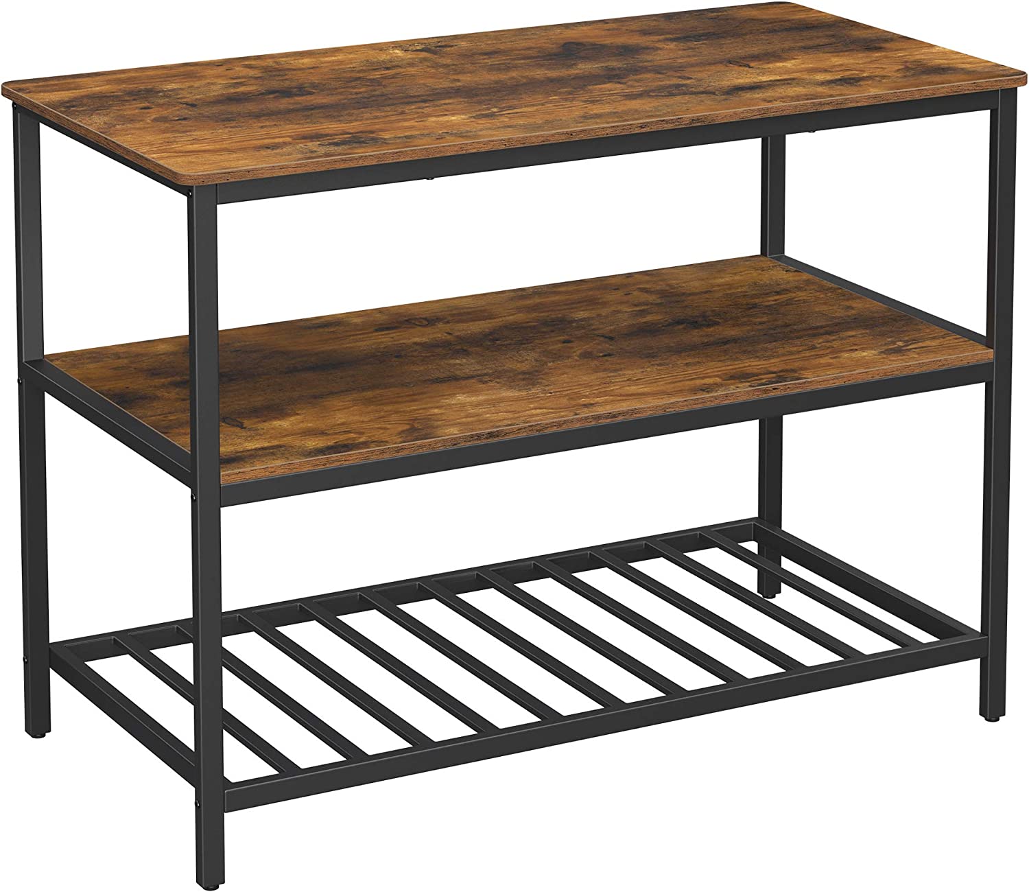 Rustic Kitchen Work Tables YRLLENSDAN 3 Tier Rustic Kitchen Island,
