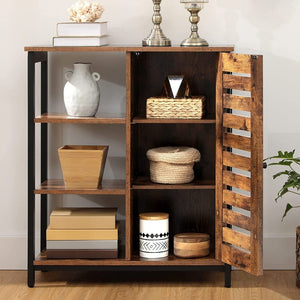 Lifespace Rustic Industrial Multipurpose Storage Cabinet with Shelves - Lifespace