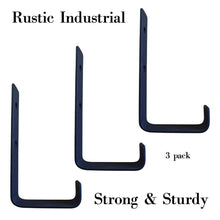 Load image into Gallery viewer, Lifespace Rustic Industrial Utility L-hook - 3 pack - Lifespace