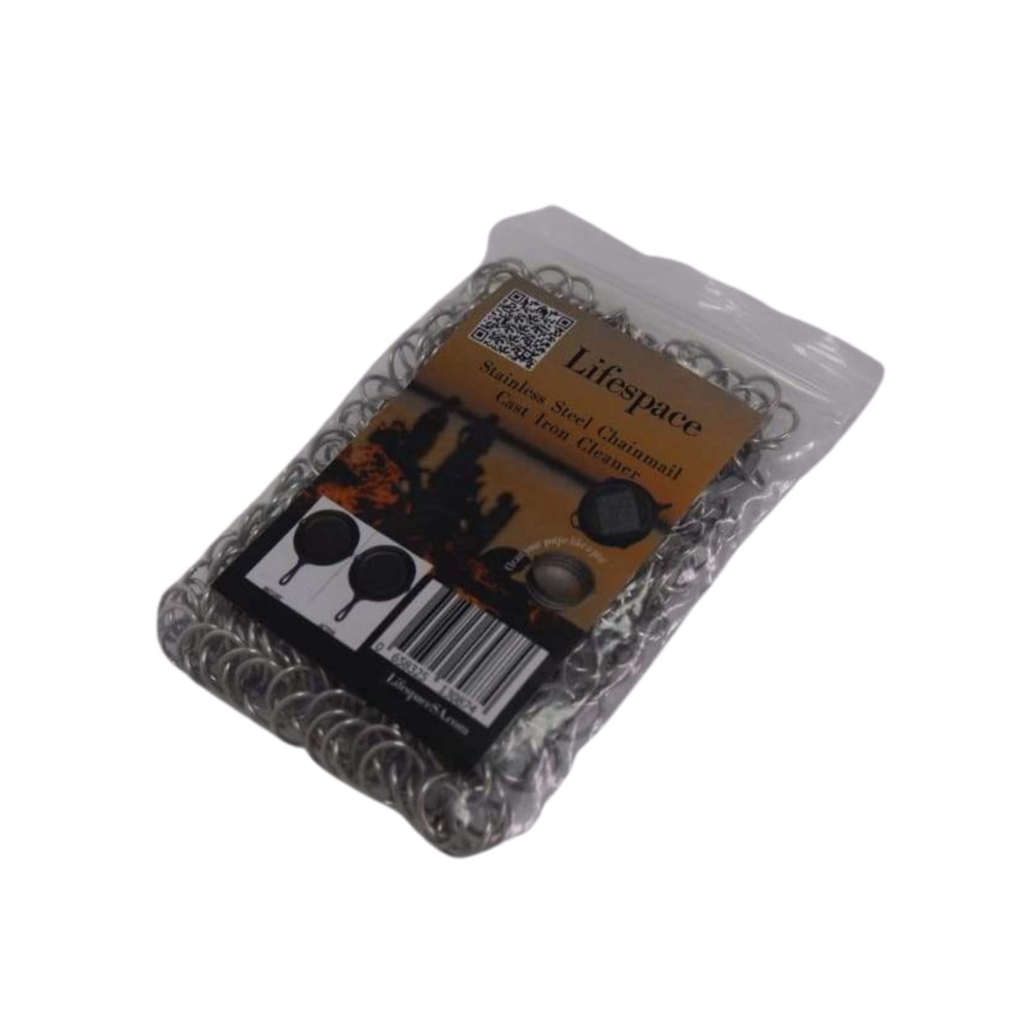 Lifespace Stainless Steel Cast Iron (Potjie) Chainmail Scrubber - Lifespace